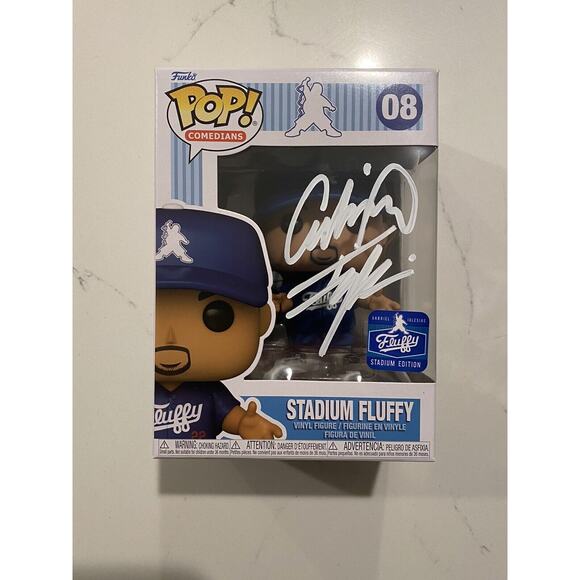 Funko Pop! Gabriel Iglesias Stadium Fluffy Blue Dodger SIGNED Autographed